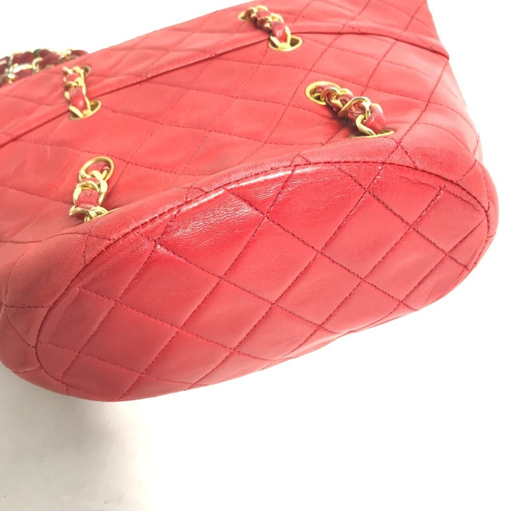 CHANEL Vintage Red Lambskin Leather Shoulder Bag - Picture 4 of 12